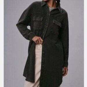 NWT Pilcro at Anthropologie Corduroy Long Sleeve Button Duster Shacket